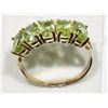 Image 1 : #45-10KT YELLOW GOLD 5 PERIDOT (2.97CT) RING