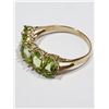 Image 3 : #45-10KT YELLOW GOLD 5 PERIDOT (2.97CT) RING