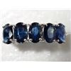 Image 1 : #46-10KT WHITE GOLD 5 BLUE SAPPHIRE (2.50CT) RING