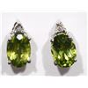 Image 1 : #50-STERLING SILVER PERIDOT (1.80CT) & DIAMOND