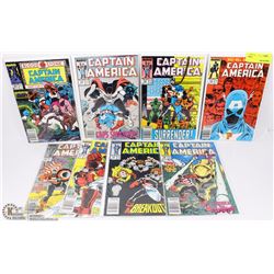 LOT OF 8 CAPTAIN AMERICA COMICS