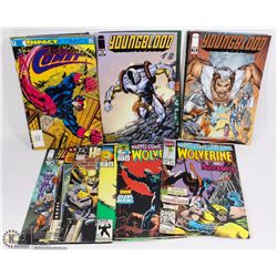 LARGE LOT OF COMICS INCLUDING WOLVERINE AND NIGHT-