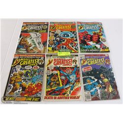 LOT OF 6 MARVELS GREATEST COMICS