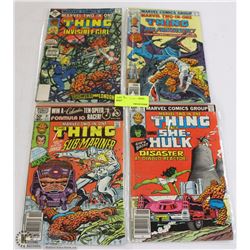 LOT OF 4 MARVEL THE THING AND MR. FANTASTIC COMICS