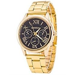NEW MENS GOLDTONE GENEVA WATCH