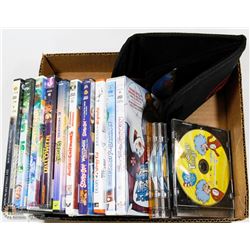 BOX W/23 CHILDREN'S DVD MOVIES
