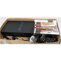 BOX W/PS2 CONSOLE, 2 REMOTES & CORDS &