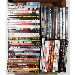 BOX WITH 50 DVD MOVIES
