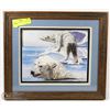 Image 1 : R.MOHR PICTURE POLAR BEARS 1984 SIGNED