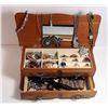 Image 1 : #19 - WOODEN JEWELRY BOX & CONTENTS