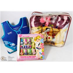 BOX W/NEW SUPER SOFT BABY BLANKET