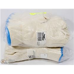 2 BUNDLES OF 12 COTTON WEAVE WORK GLOVES