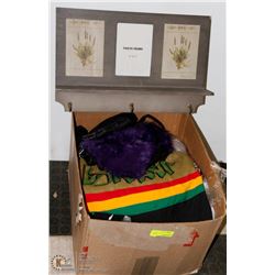 ESTATE BOX OF ASSORTED ITEMS INCLUDING PURSES