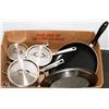 Image 1 : 7-PC POT SET W/LIDS & 14" NON-STICK PAN