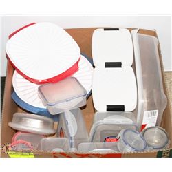 BOX FULL OF REUSABLE STORAGE - 36 PIECES, INCL