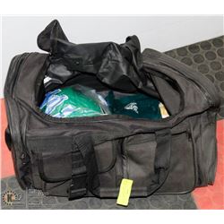 MEDIUM DUFFLE BAG WITH HARD HAT, MEASURING TAPE,