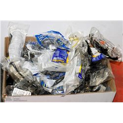 BOX OF NEW SAFETY GLASSES, CLEAR, YELLOW & TINTED