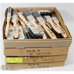 4 FLATS OF 1 1/2" PAINT BRUSHES, APPROX 80 COUNT