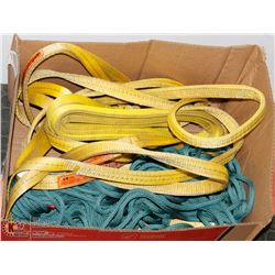BOX OF SLINGS AND ROPE
