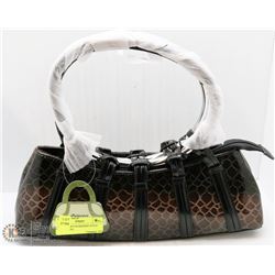 NEW BROWN SNAKESKIN STYLE METAL RING