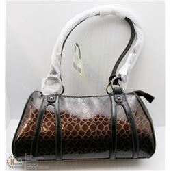 NEW BROWN SNAKESKIN STYLE HANDBAG