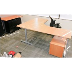 RM16-DESK, DRAWERS ON CASTERS, CHAIR, CARPET