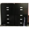 Image 1 : RM16-LOT OF 2-5 DRAWER LATERAL FILING CABINETS