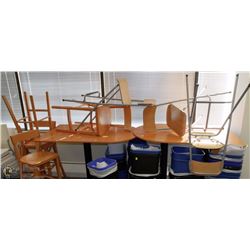 OPEN-2 BAR HEIGHT MEETING TABLES WITH 7 STOOLS