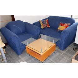 OPEN-LIVING ROOM SET INCLUDING COUCH, CHAIR AND