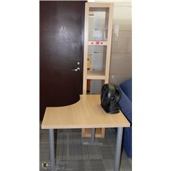 OPEN-CORNER DESK, DISPLAY CASE AND HONEYWELL