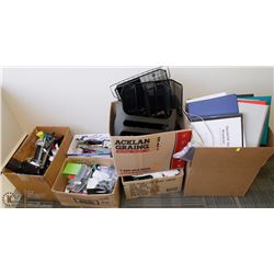 RM18-6 BOXES OF MISC OFFICE SUPPLIES