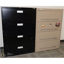 RM19-LOT OF 2-4 DRAWER LATERAL FILING CABINETS
