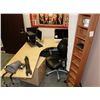 Image 1 : RM38-DESK WITH OFFICE CHAIR (SOME DAMAGE),