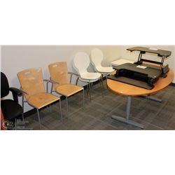 RM41-BOARDROOM TABLE, TWO END TABLES AND