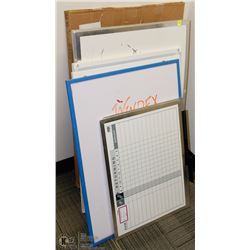 BACK-LOT OF WHITEBOARDS, CORK BOARDS AND A