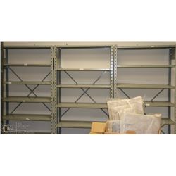 RM42-LOT OF 3 METAL STORAGE SHELVES