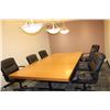 Image 4 : RM43-LARGE SOLID WOOD BOARDROOM TABLE WITH