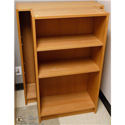 ART-SET OF 2 BOOKCASES (ONE MISSING SHELVES)