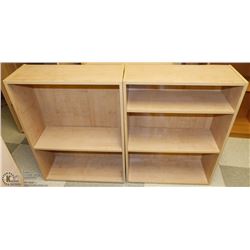 ART-SET OF 2 BOOKCASES 34"H X 25"W X 9.25"D EA