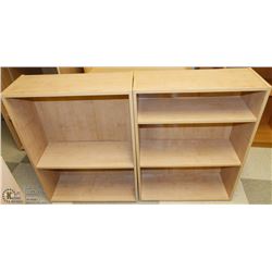 ART-SET OF 2 BOOKCASES 34"H X 25"W X 9.25"D EA