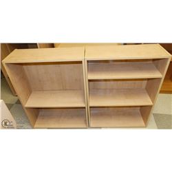 ART-SET OF 2 BOOKCASES 34"H X 25"W X 9.25"D EA