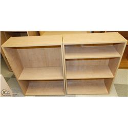 ART-SET OF 2 BOOKCASES 34"H X 25"W X 9.25"D EA