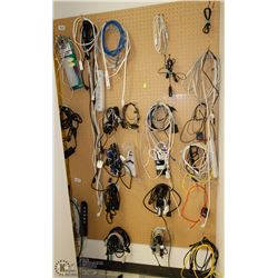SERVER-PEG BOARD OF MISC POWER CORDS,