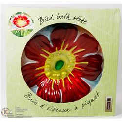 FLORAL STATE BIRD BATH NEW IN BOX 50"