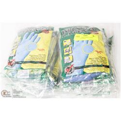 BAG OF 12 INDUSTRIAL LATEX GARDEN GLOVES