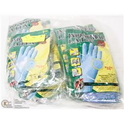 BAG OF 12 INDUSTRIAL LATEX GARDEN GLOVES