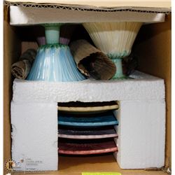 DESERT PLATES  AND BOWL (MAKES A  FLOWER STAND)