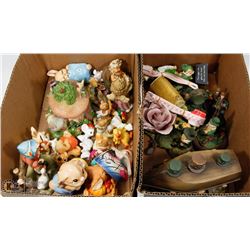 2 BOXES OF ORNAMENTS