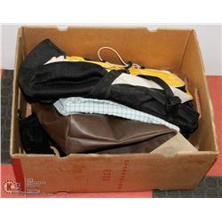 BOX W/ 3 BAGS - 1 BACKPACK AND 2 TOTE STYLE BAGS