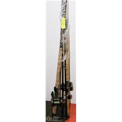 LOT OF PENN PURSUIT RODS W/ 310 REELS & SCIENTIFIC